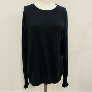 BANANA REPUBLIC FILPUCCI Ruffle Cuff Pullover Sweater Size Large